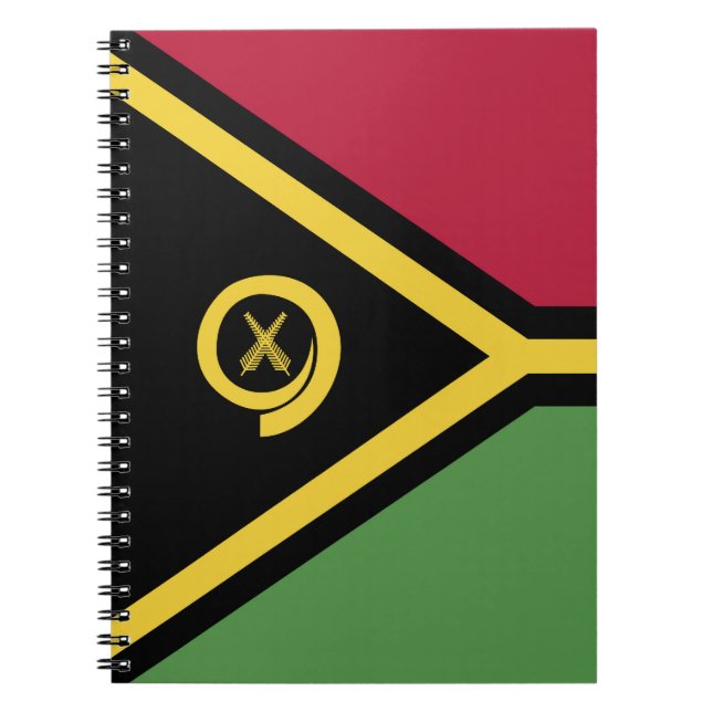 Caderno Espiral Bandeira Vanuatu (Frente)