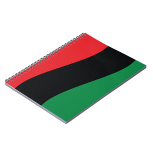 Caderno Espiral Bandeira vermelha, preta & verde
