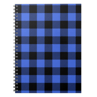 Caderno Espiral Bandeja de Xadrez de Buffalo Blue & Black Lumberja