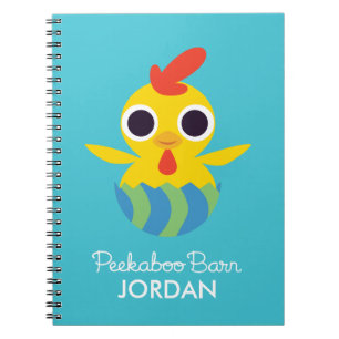 Caderno Espiral Bandido da páscoa   do celeiro do Peekaboo o