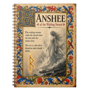 Caderno Espiral Banshee, Arte do Bestiário Medieval