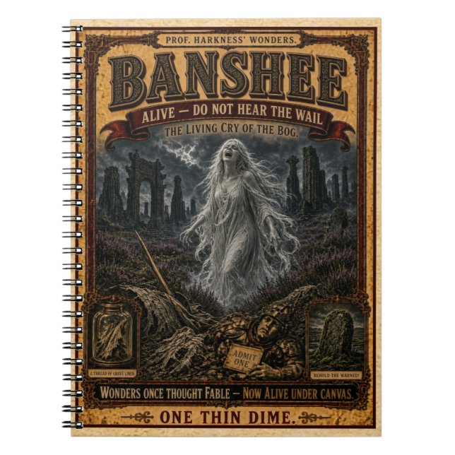 Caderno Espiral Banshee, Monstro de Circo Antigo (Frente)