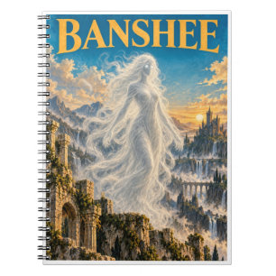 Caderno Espiral Banshee, Monstro de Fantasia Gótica