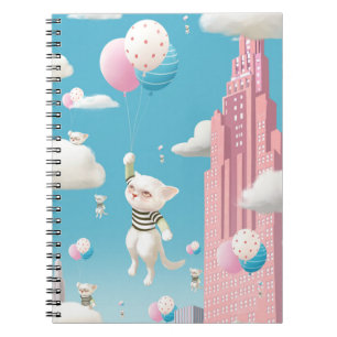 Caderno Espiral Bao Bao: Gatinhos Rumando ao Céu Fantasia do Balão