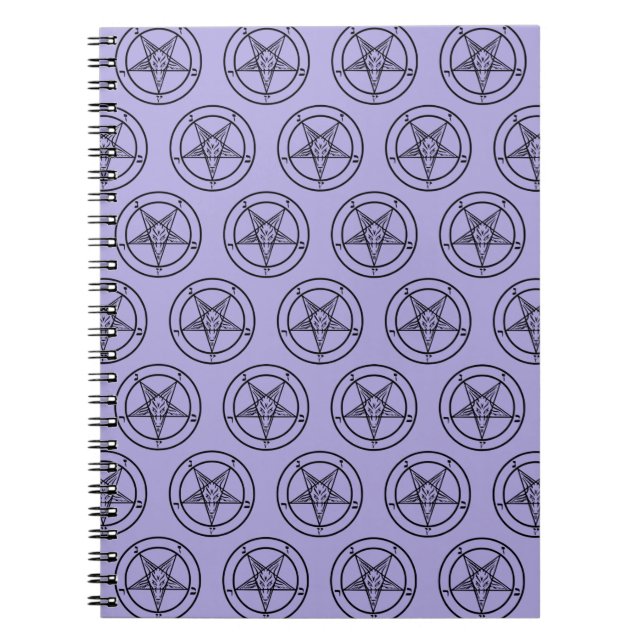 Caderno Espiral Baphomet Pentagram Satanic (Frente)