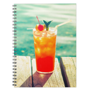 Caderno Espiral Bar de piscina do coquetel traseiro
