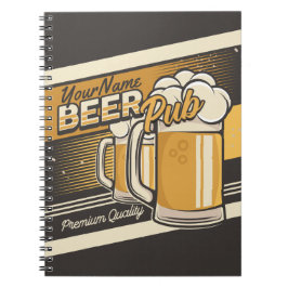 Caderno Espiral Bar de Pub de Cerveja Fria Personalizada Premium