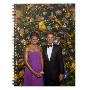 Caderno Espiral Barack Obama Presidente dos EUA Casa Branca Natal