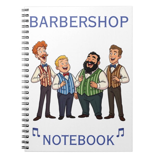 Caderno Espiral Barbearia "Caderno" (Frente)
