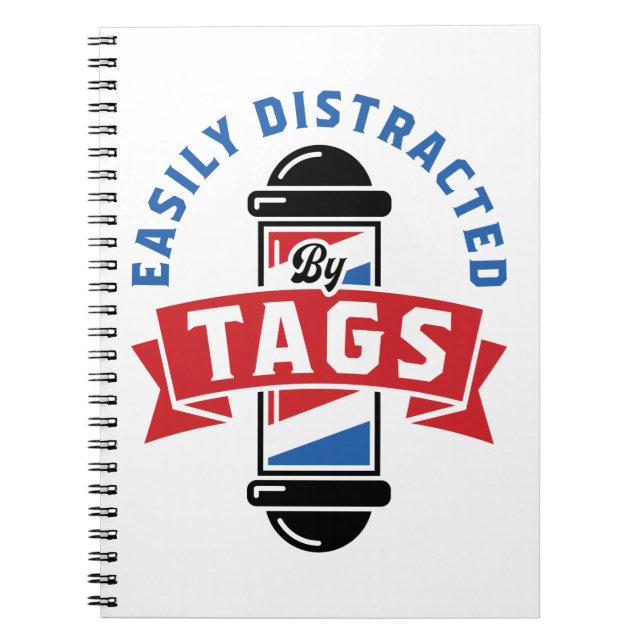 Caderno Espiral Barbershop Harmony facilmente distraído por Etique (Frente)