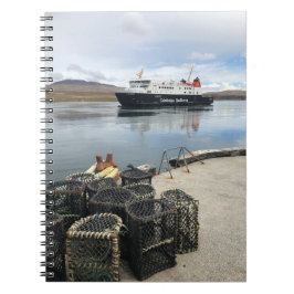 Caderno Espiral Barca a vapor para Islay na Escócia