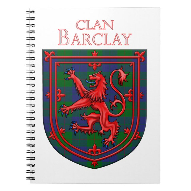 Caderno Espiral Barclay Hunting Tartan Xadrez Escocesa (Frente)