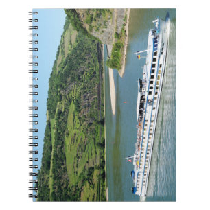 Caderno Espiral Barco na reno com Oberwesel