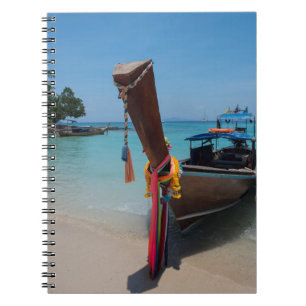 Caderno Espiral Barco tailandês tradicional