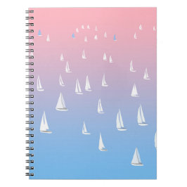 Caderno Espiral Barcos à vela no oceano