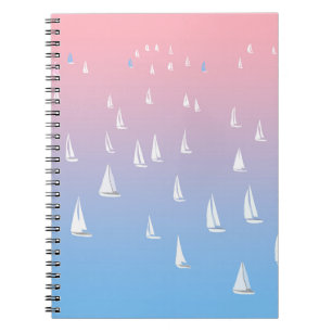 Caderno Espiral Barcos à vela no oceano