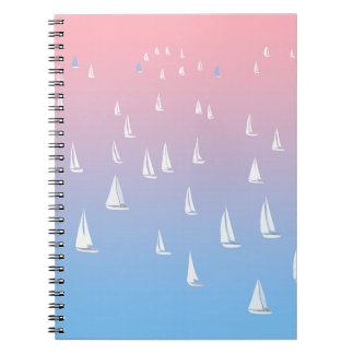 Caderno Espiral Barcos à vela no oceano