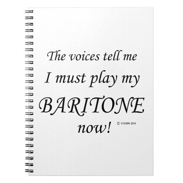 Caderno Espiral Baritone Voices diz que deve jogar (Frente)