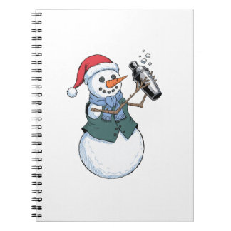 Caderno Espiral Barman Boneco de Neve Natal 2026 Coquetel de Féria