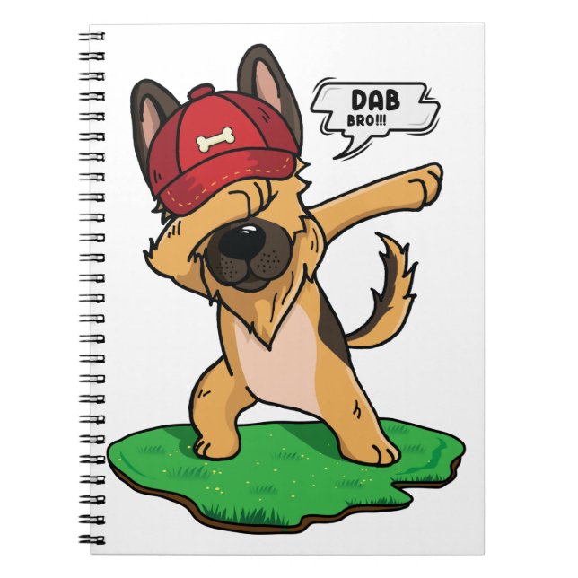 Caderno Espiral Barramento de german shepherd (Frente)