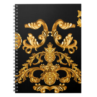 Caderno Espiral Barroco ouro, Elementos Ornamentais