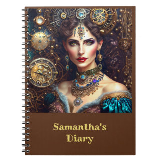 Caderno Espiral Barroco Steampunk Princess