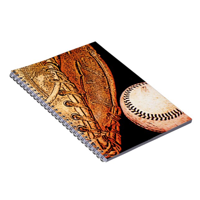 Caderno Espiral Basebal e luva (Lado Direito)