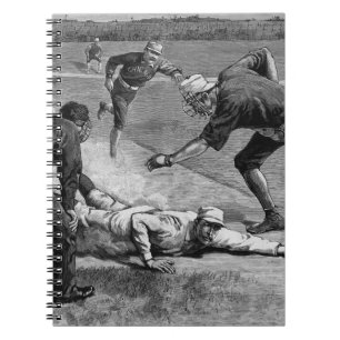 Caderno Espiral Baseball Antigo por Thure De Thulstrup, 1885