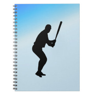Caderno Espiral Baseball Batter Blue Sports