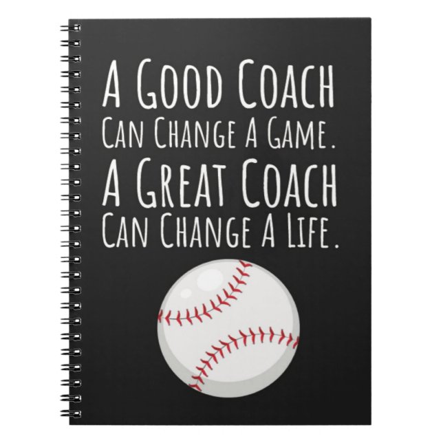 Caderno Espiral Baseball Coach Gift Ideas Keepsake From Team Sport (Frente)