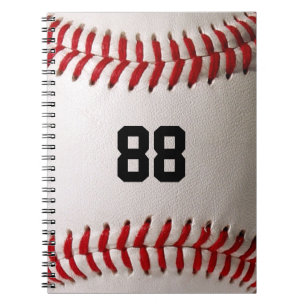 Caderno Espiral Baseball com número personalizável