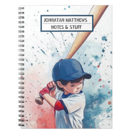 Caderno Espiral Baseball de volta aos esportes escolares Foto Note