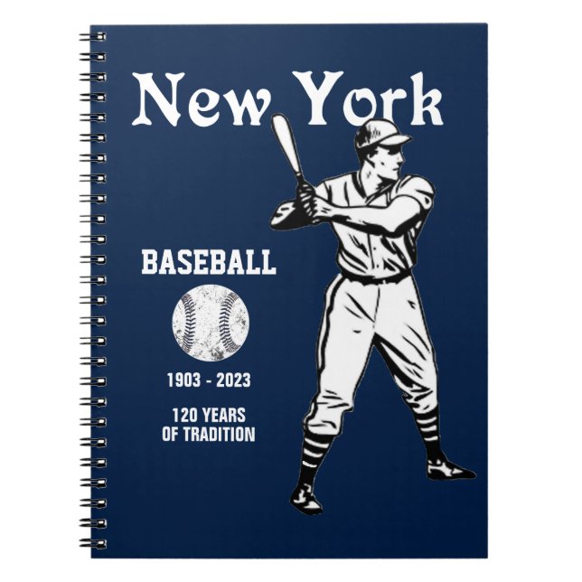 Caderno Espiral Baseball em Nova Iorque - 2023 Retro (Frente)