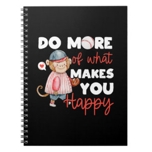 Caderno Espiral Baseball - Faça mais o que o torna feliz