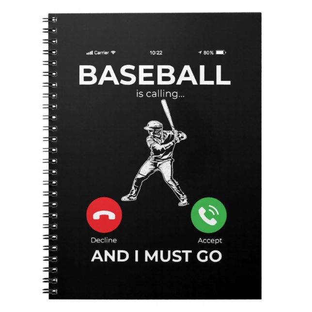 Caderno Espiral Baseball Jogador de Basebol Pitcher - Base (Frente)