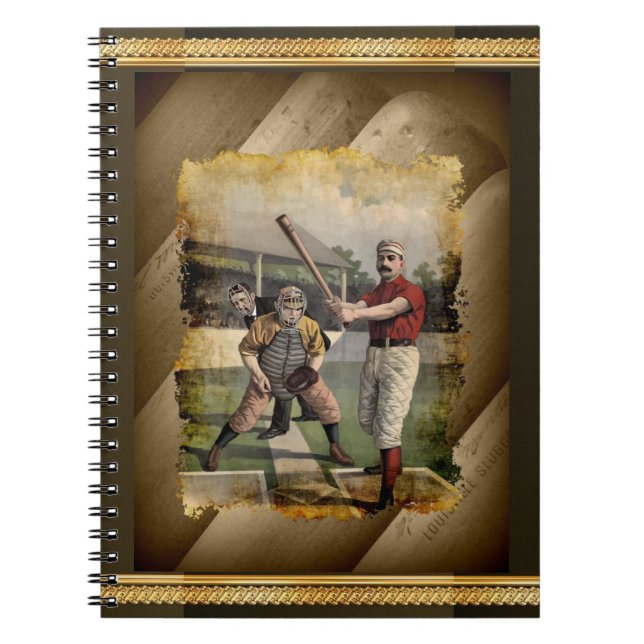 Caderno Espiral Baseball:Notebook Vintage (Frente)