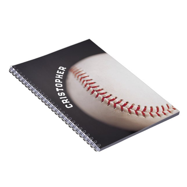 Caderno Espiral Baseball Personalizado (Lado Direito)