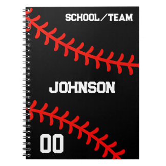 Caderno Espiral Baseball Personalized Team Sport 