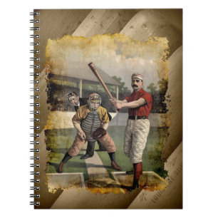 Caderno Espiral Baseball:Vintage