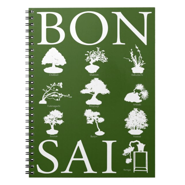 Caderno Espiral Basic Styles of Bonsai Tree (Frente)