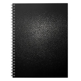 Caderno Espiral Básico e elegante notebook estilo Preto de Couro N
