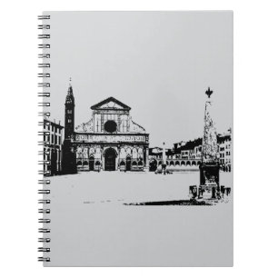 Caderno Espiral Basílica de Santa Maria Novella em Florença, Itáli