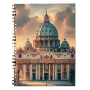 Caderno Espiral Basílica de São Pedro Itália Europa Viagem