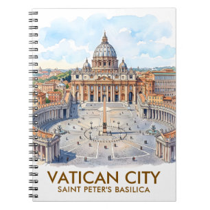 Caderno Espiral Basílica de São Pedro personalizada Cidade do Vati