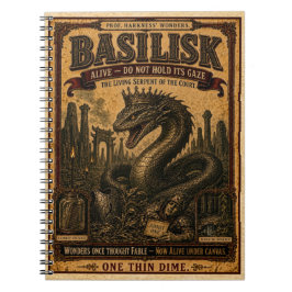 Caderno Espiral Basilisco, Monstro de Circo Vintage