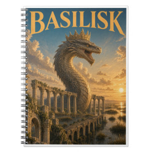 Caderno Espiral Basilisco, Monstro de Fantasia Gótica