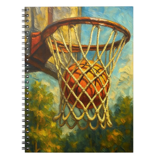 Caderno Espiral Basketball Hoop Impressionist Art Notebook | Sport (Frente)