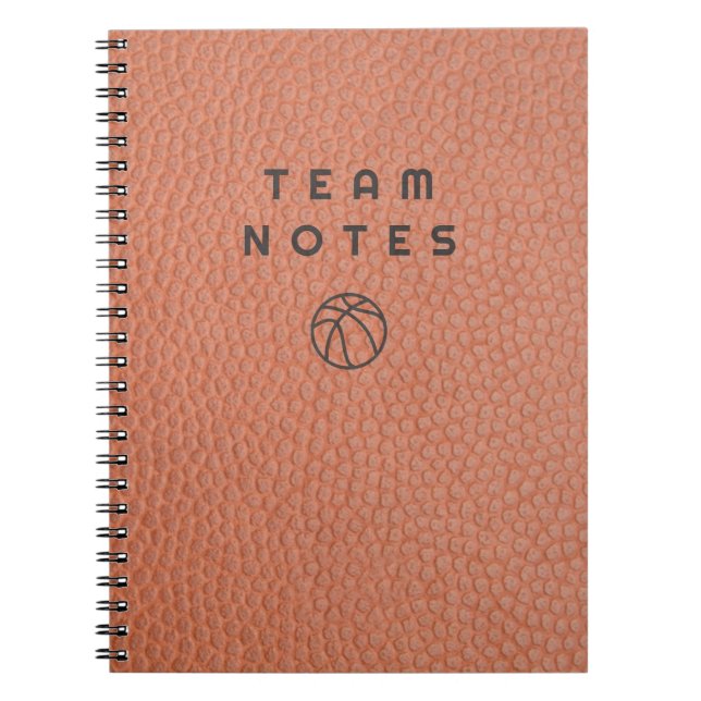 Caderno Espiral Basketball Team Notes  (Frente)