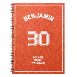 Caderno Espiral Basquete Personalizado Texturizado Laranja
