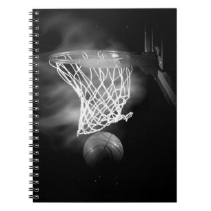 Caderno Espiral Basquete preto e branco